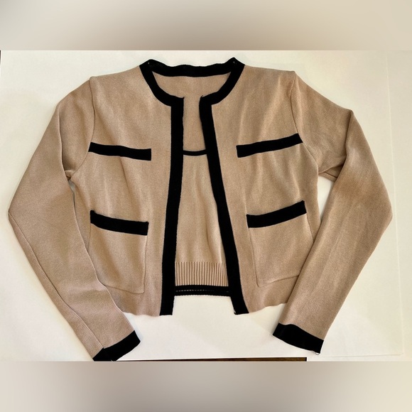 NWOT 2-Piece Crop Cardigan and Cami Set - Picture 3 of 8